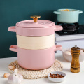 Top sellers 2021 macaron style muebles de cocina ceramic soup & stock pots cooking set food warmer casserole